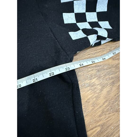 Aviator Nation Sweatshirt Womens S Black Crewneck Black Checkered Racing - Picture 8 of 8